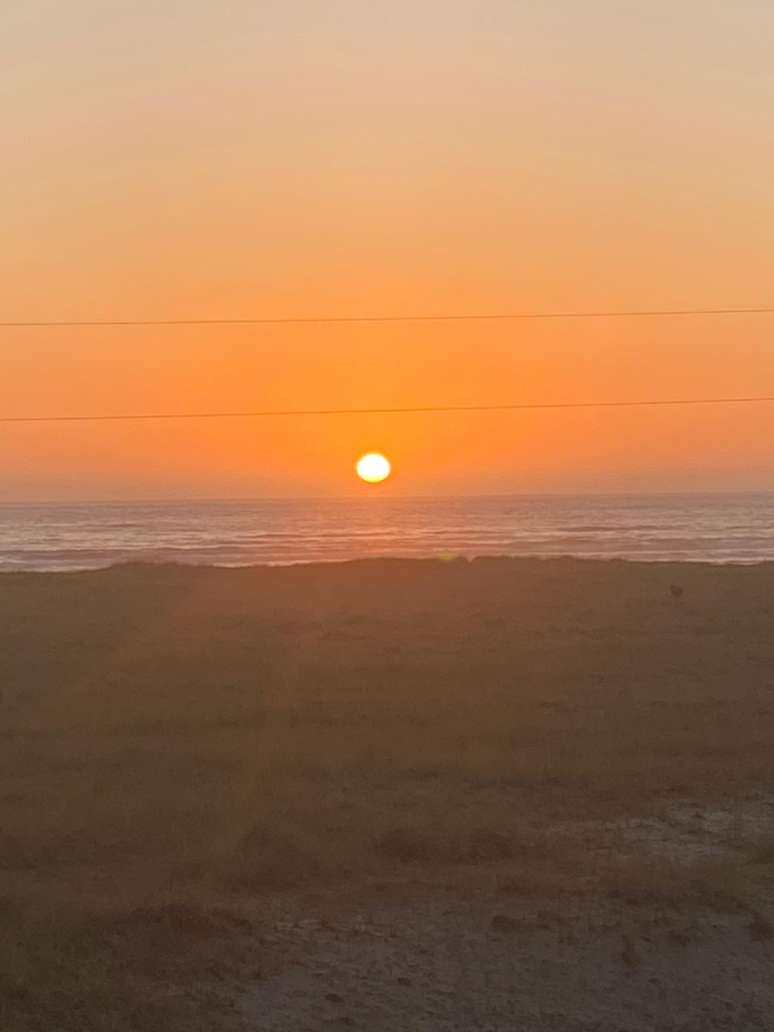Sunset from our hotel seaside