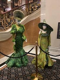 The wicked costumes on display in the lobby