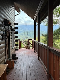 Walking up to main door - side porch.