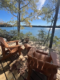 Sitting area at waterfront