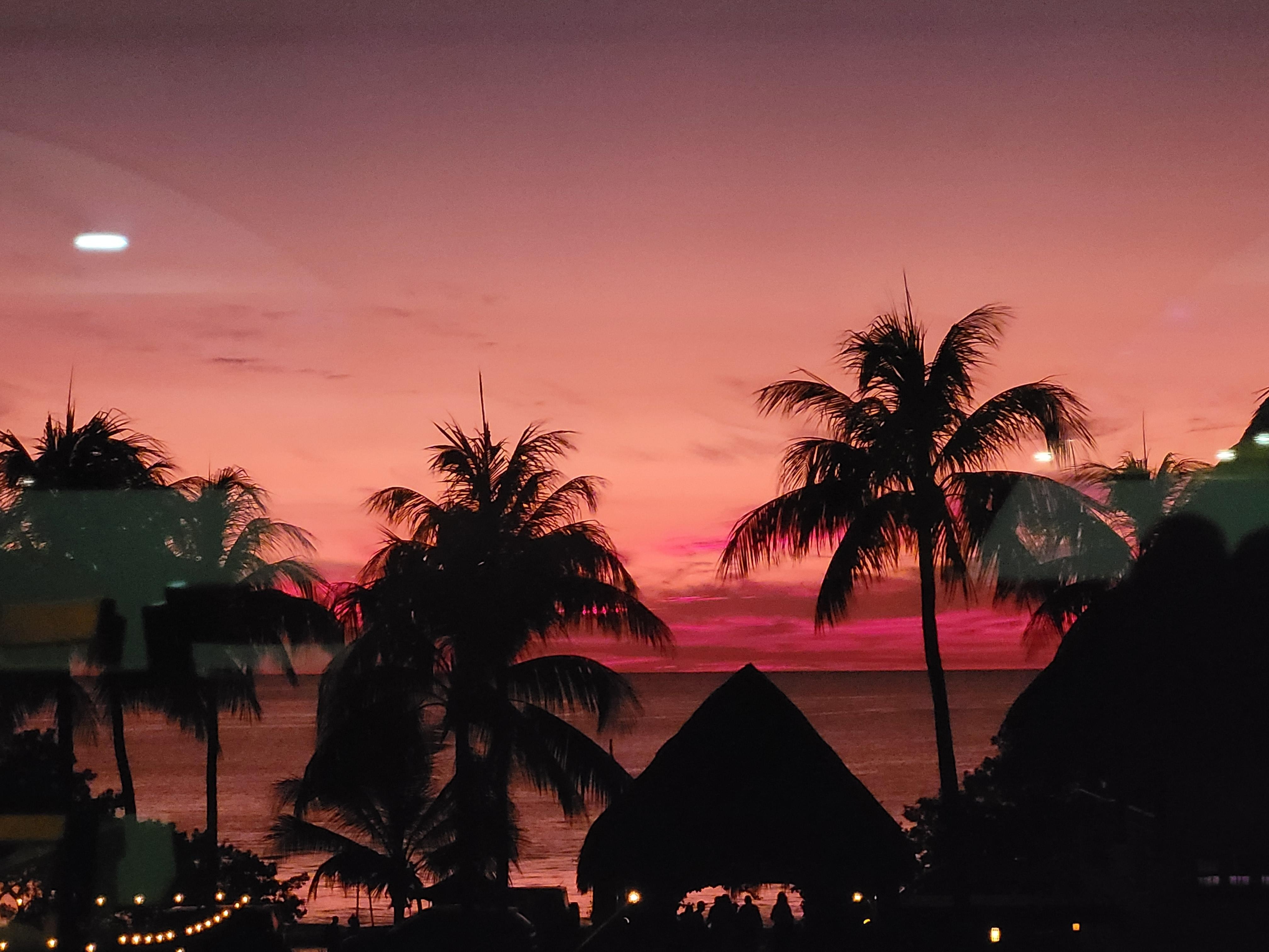 Sunset from the Italian restaurant on the 2nd floor