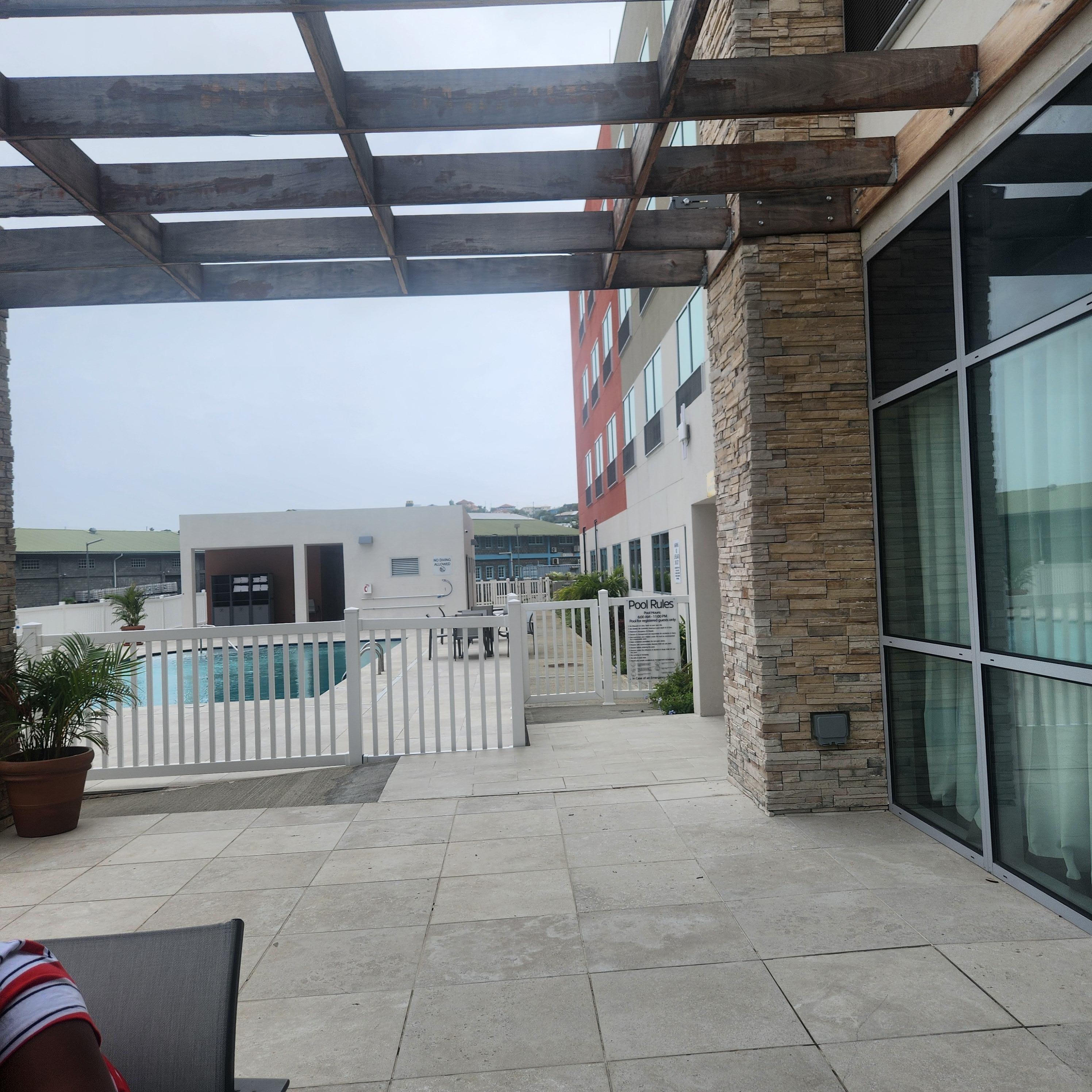 Patio and pool area