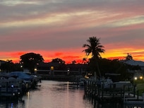 Backyard View after sunset