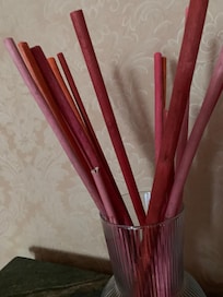 This thing with nasty straws was the main decoration on a dresser.