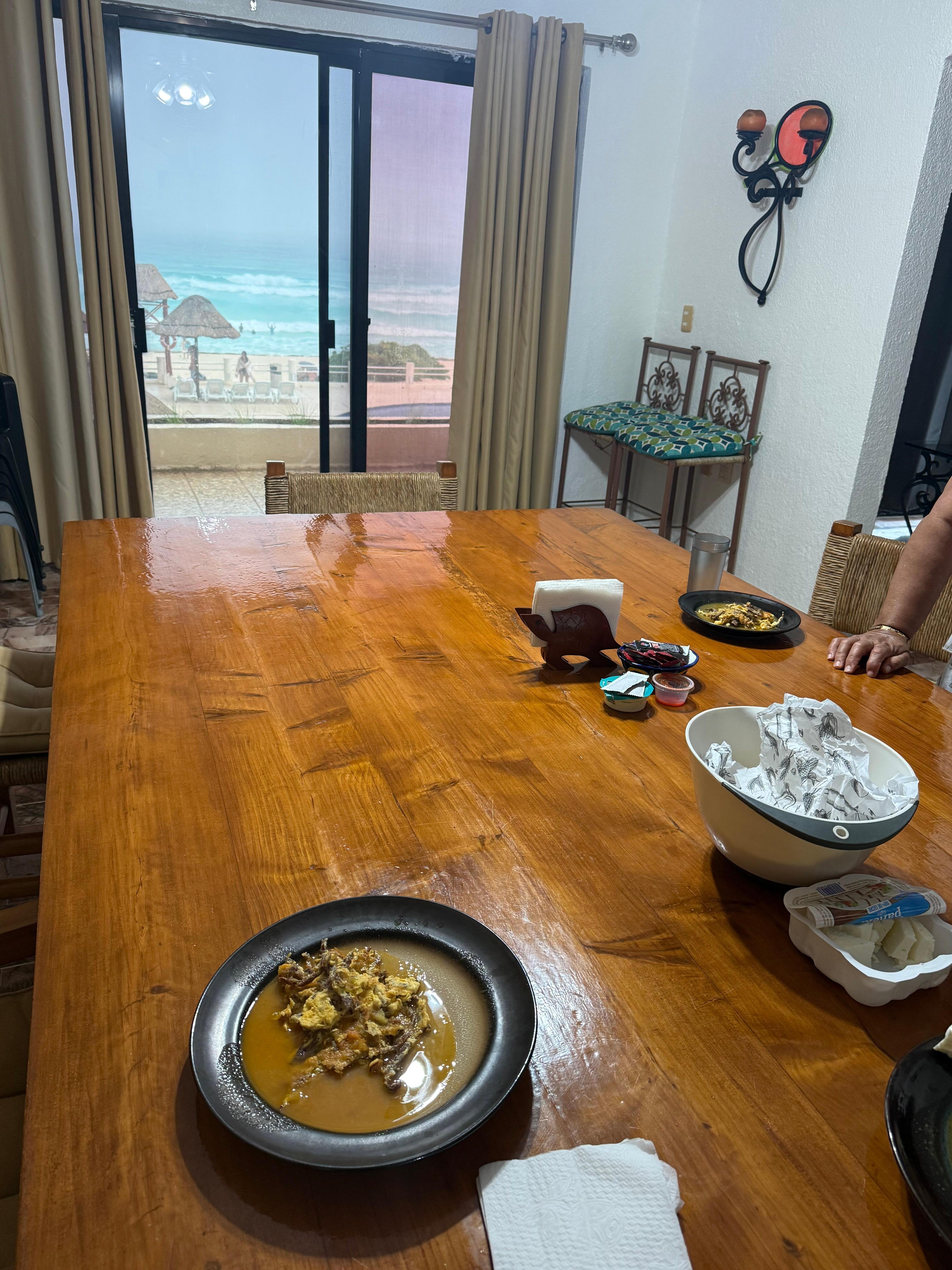 We prepared home cooked meal(from the state of Guerrero Mexico)