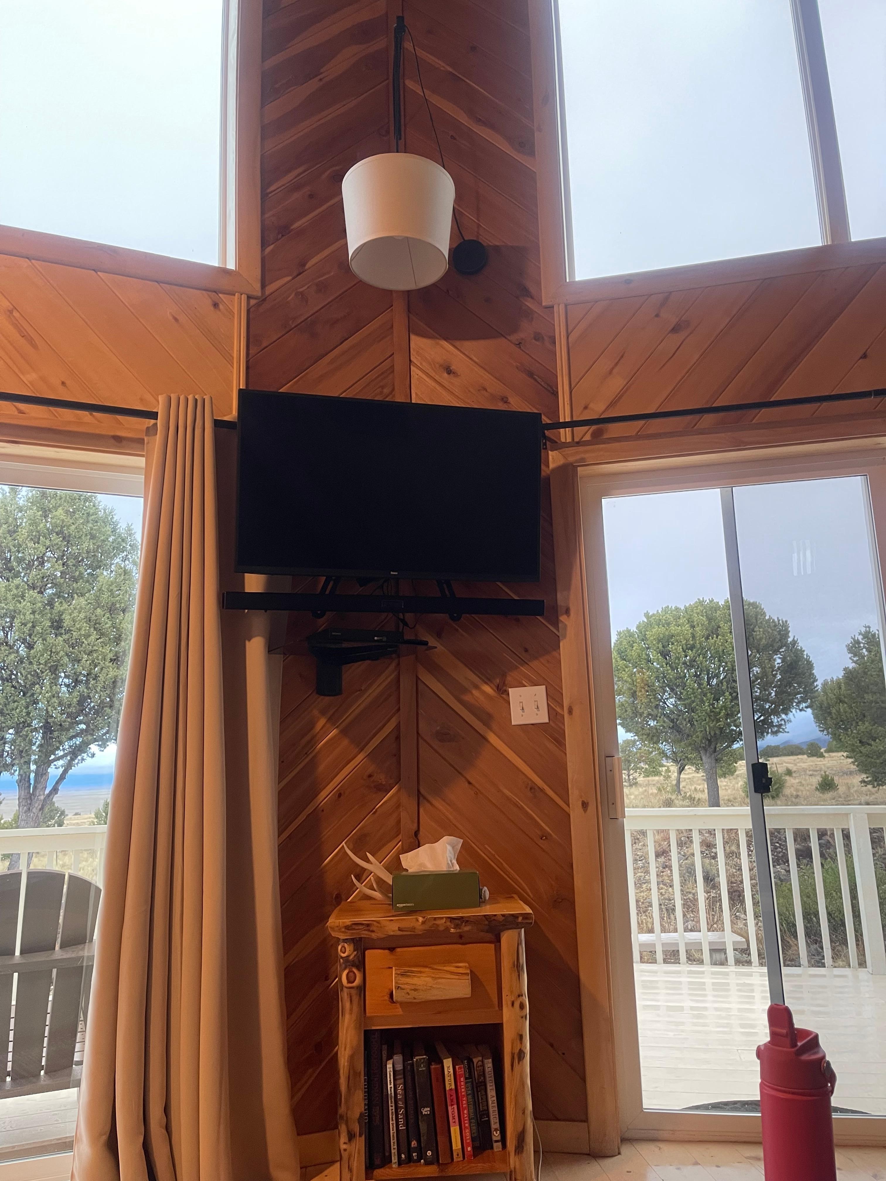 View from the couch!  Not too shabby 