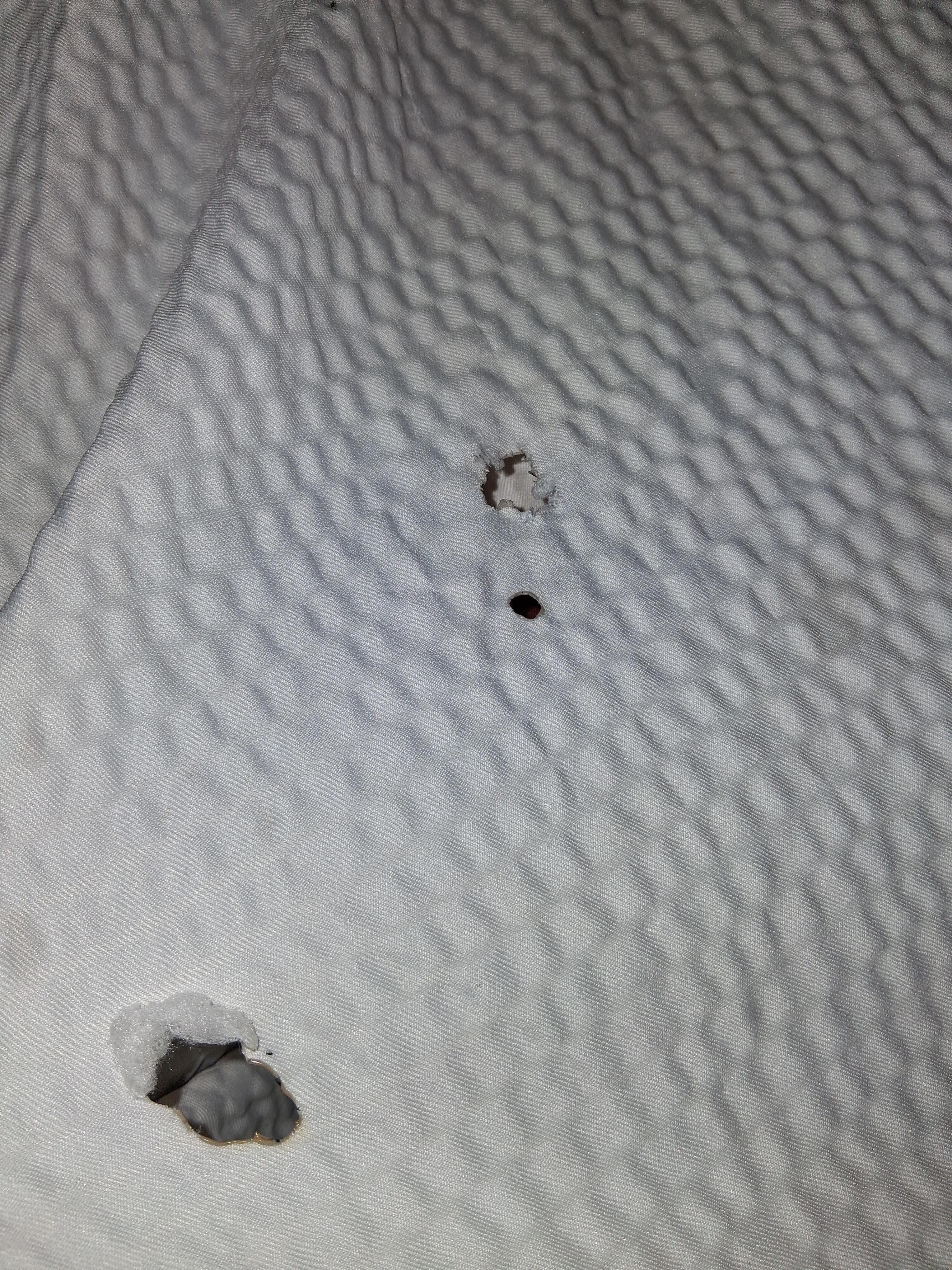 Burn holes