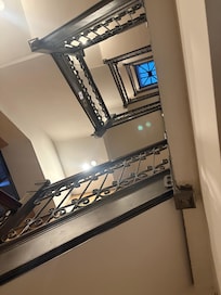 Beautiful stairwell looking up