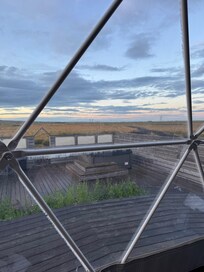 Sunrise from inside the dome