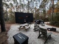 Nestled away with enough room between neighbors. Has wood for roasting smores 💝