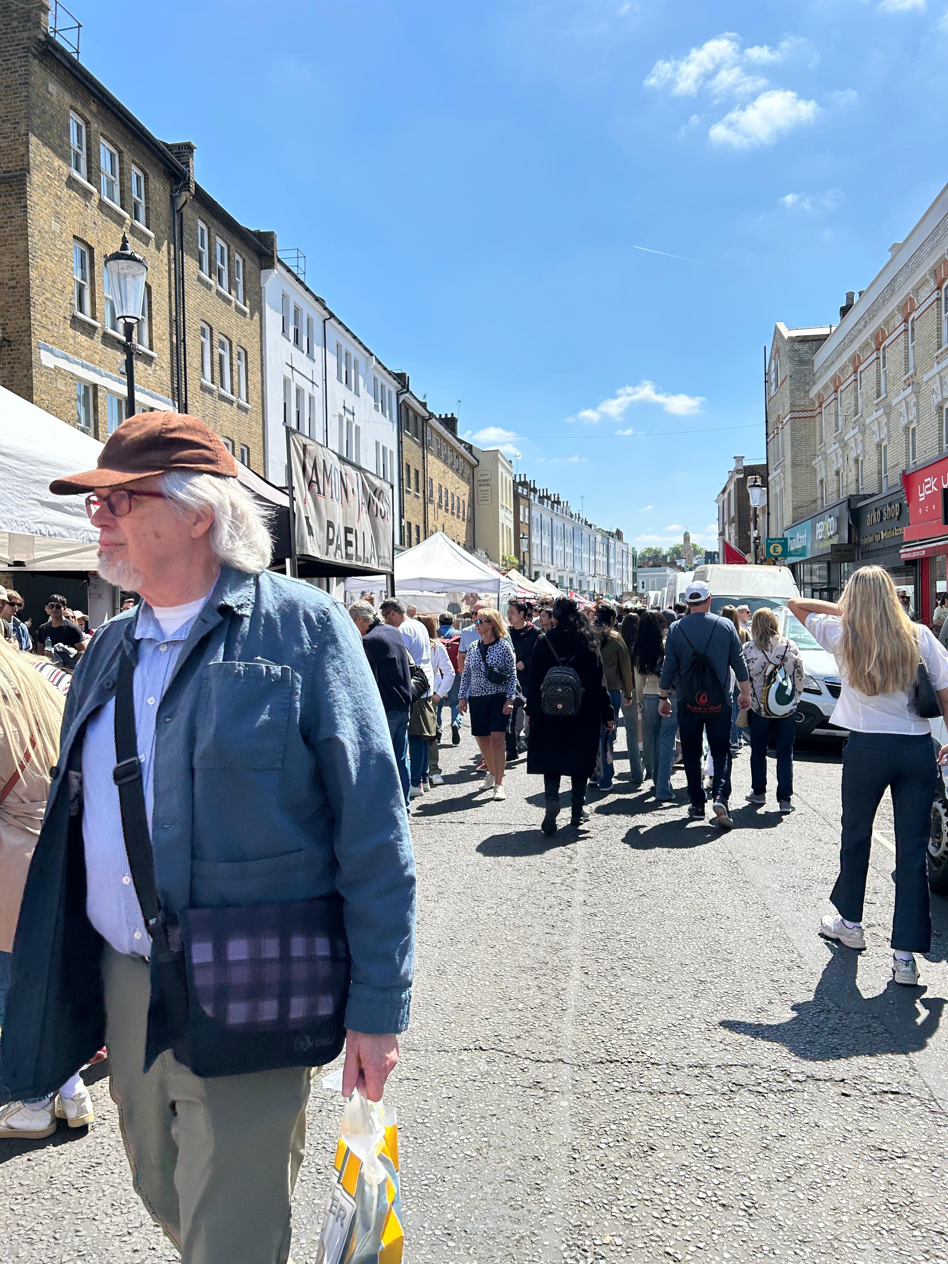 Portobello road market a short tube ride from south Kensington station 