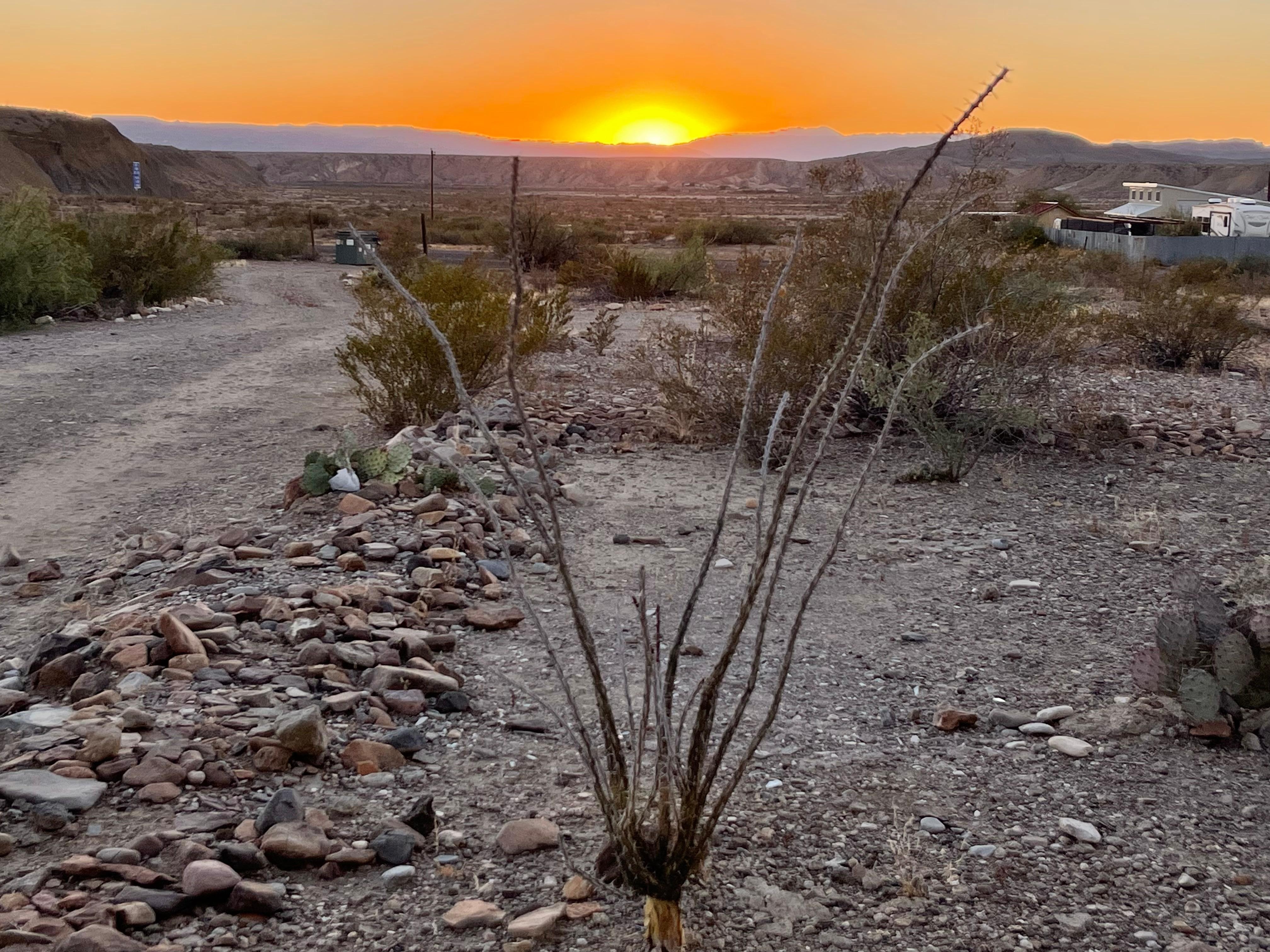 Sunset from the front porch. 