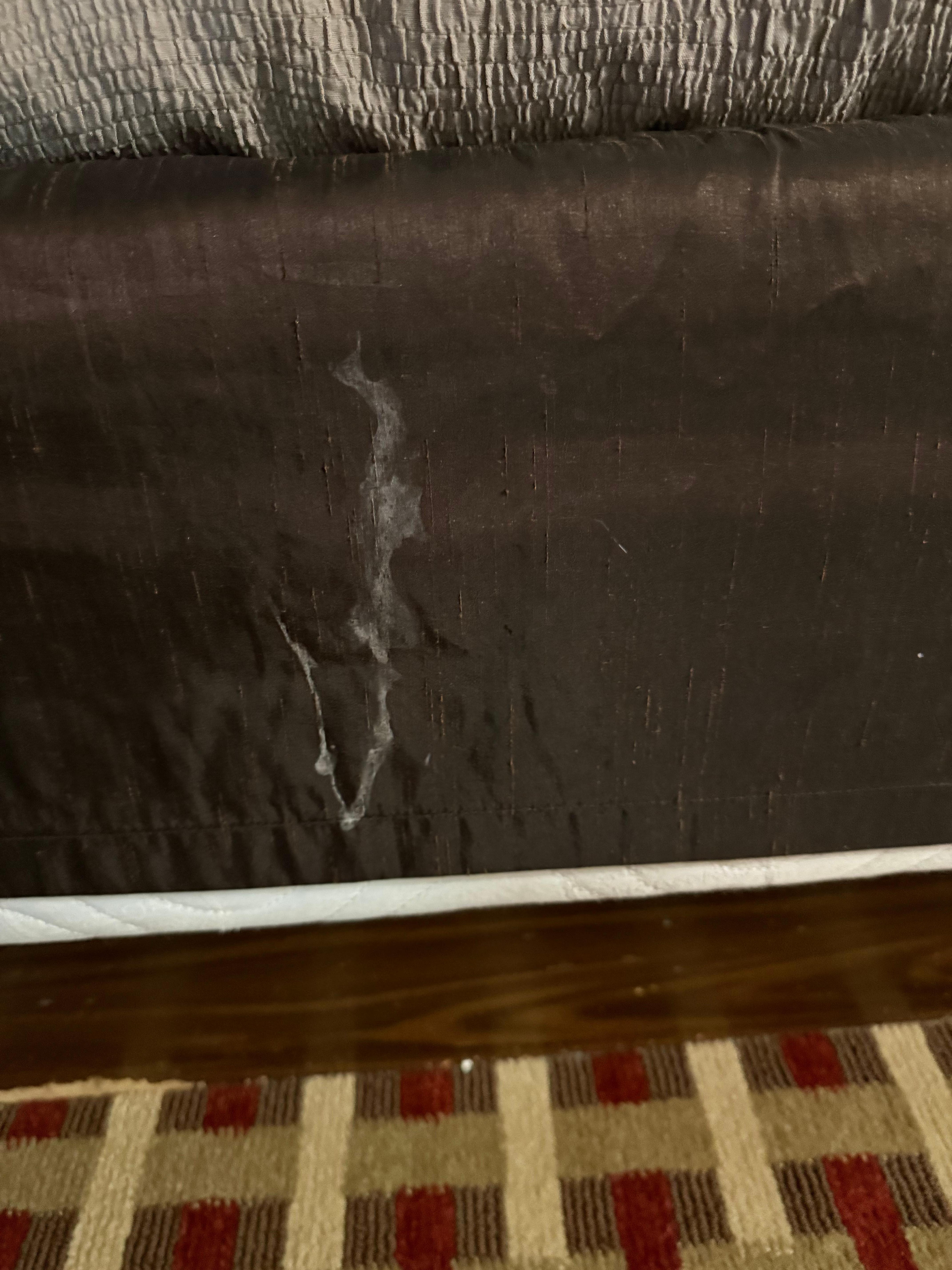 Brown slip to cover box spring. 