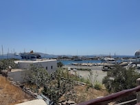 View to port from pool area