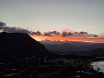 Sunrise behind the condo