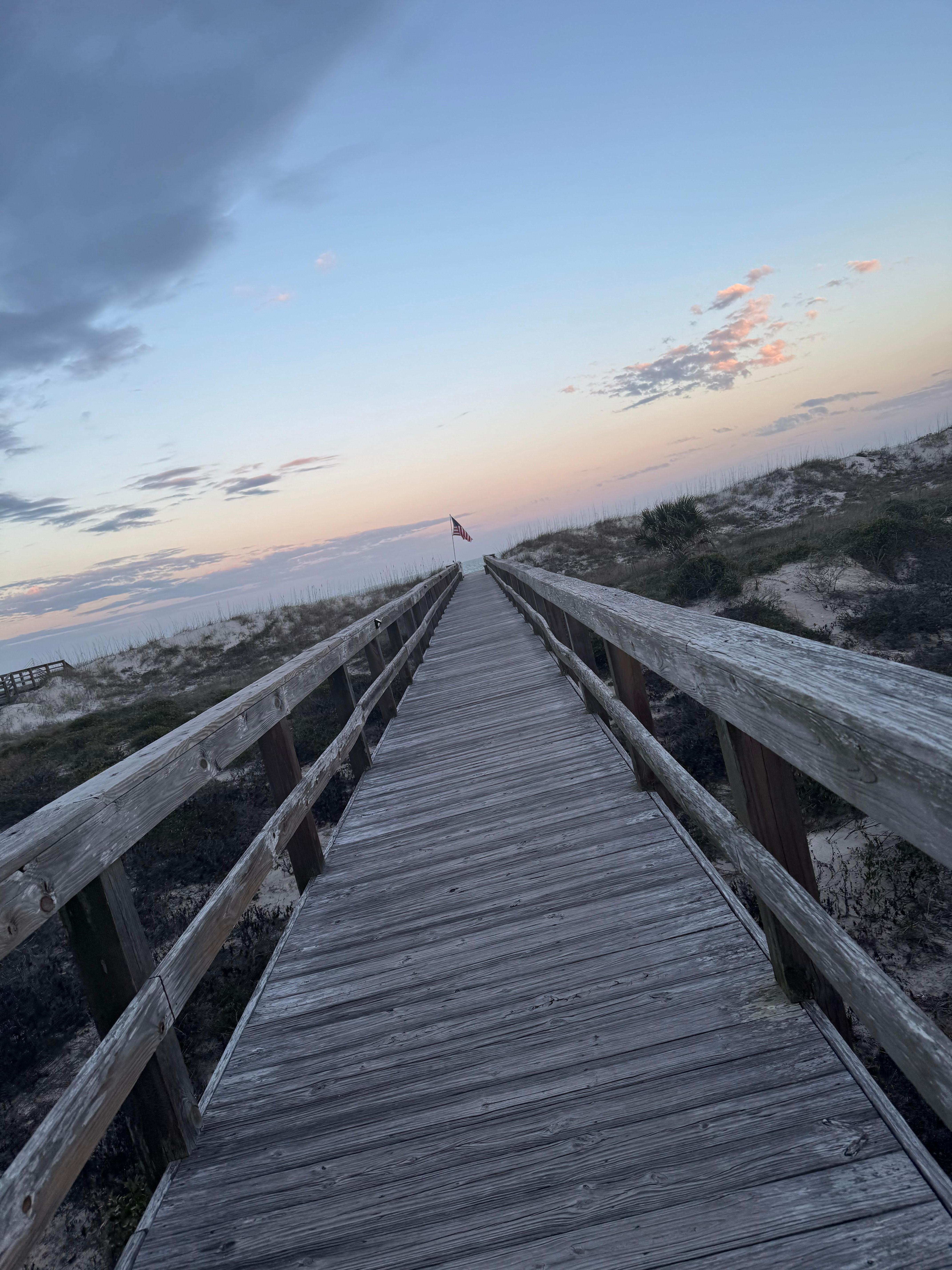 Board walk from property 