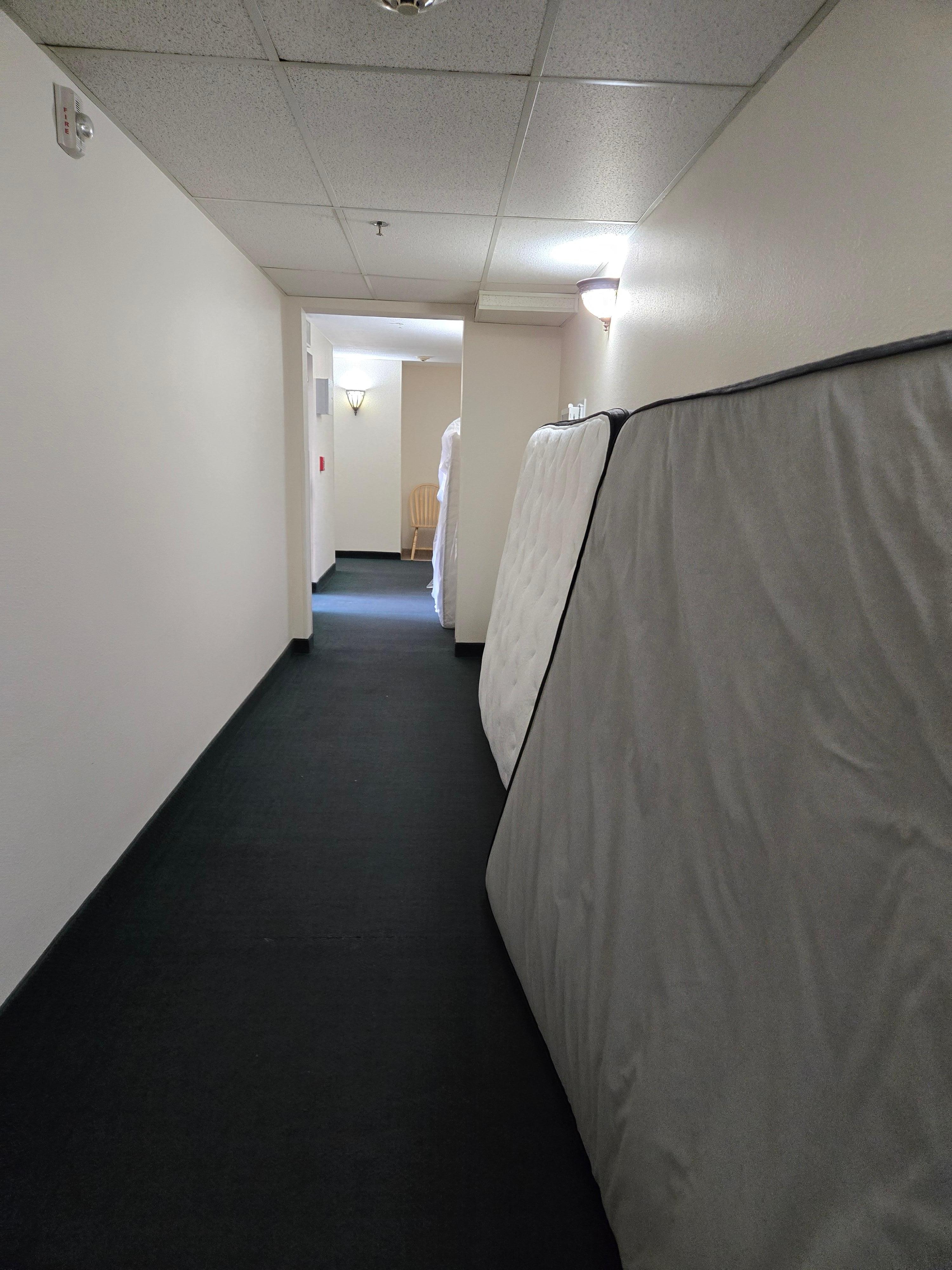 This is right off the entrance, leading to rooms and the pool area.