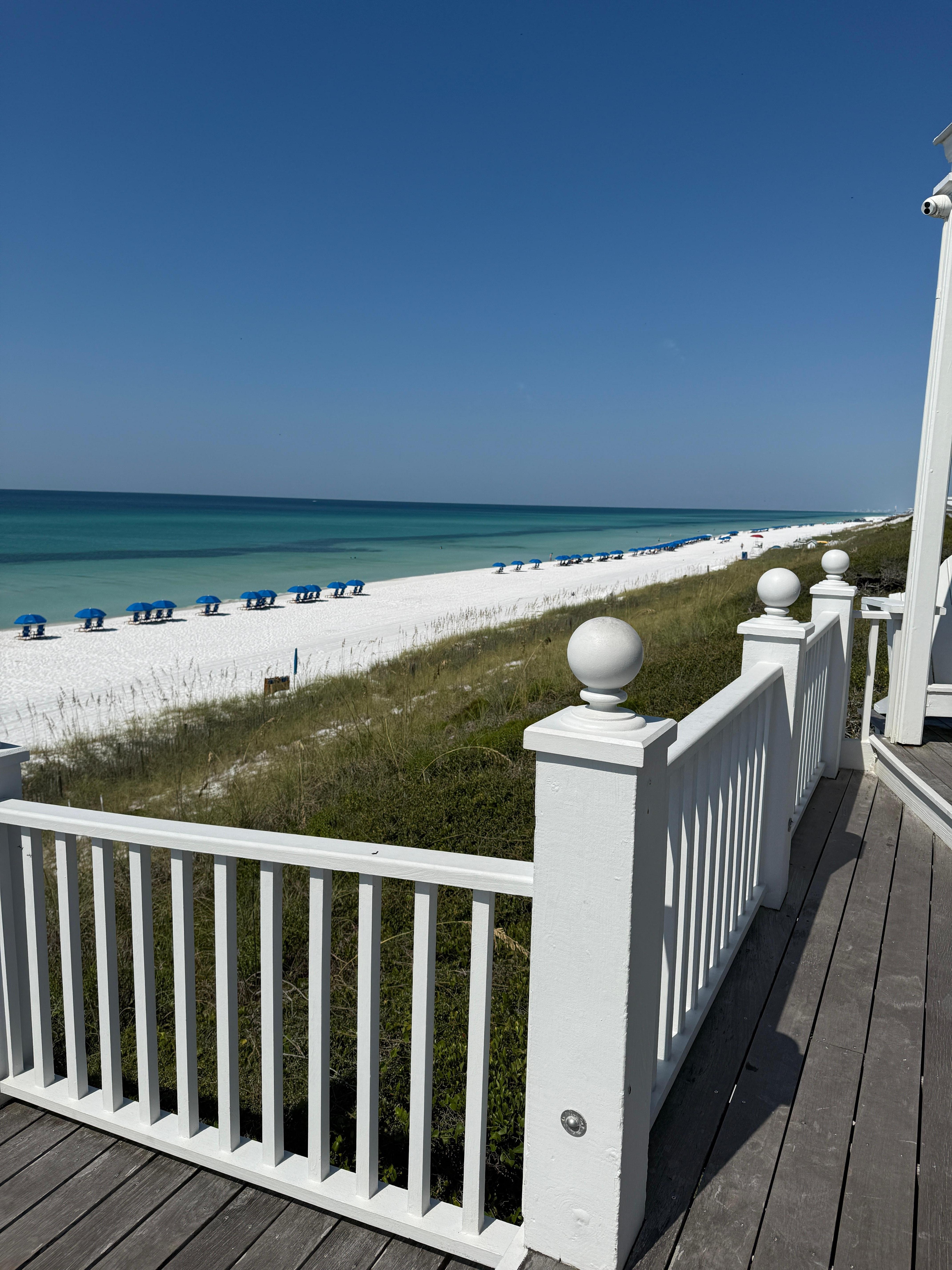 View from the beach access in the morning 