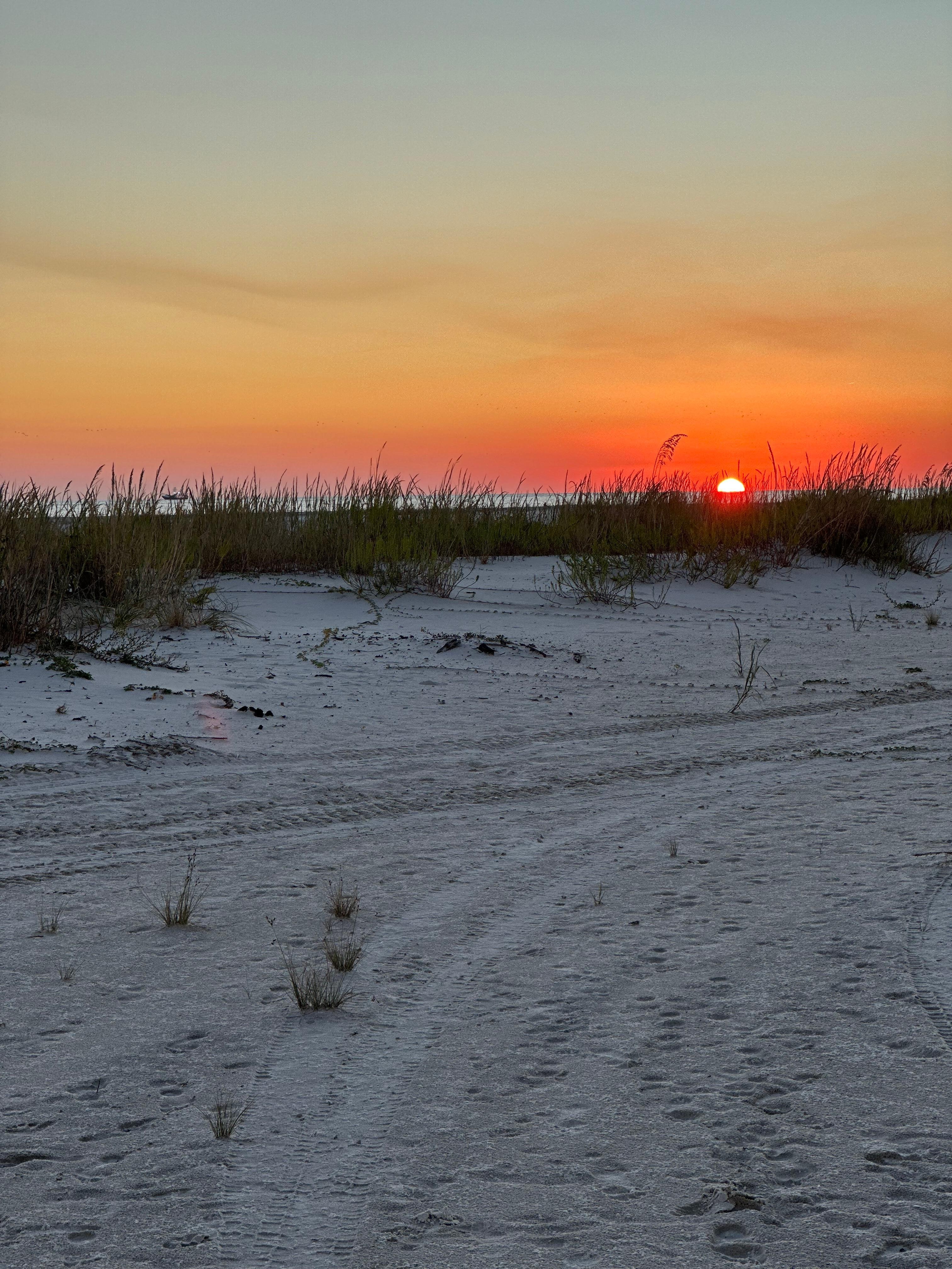 Sunset on the beach on our last night. 