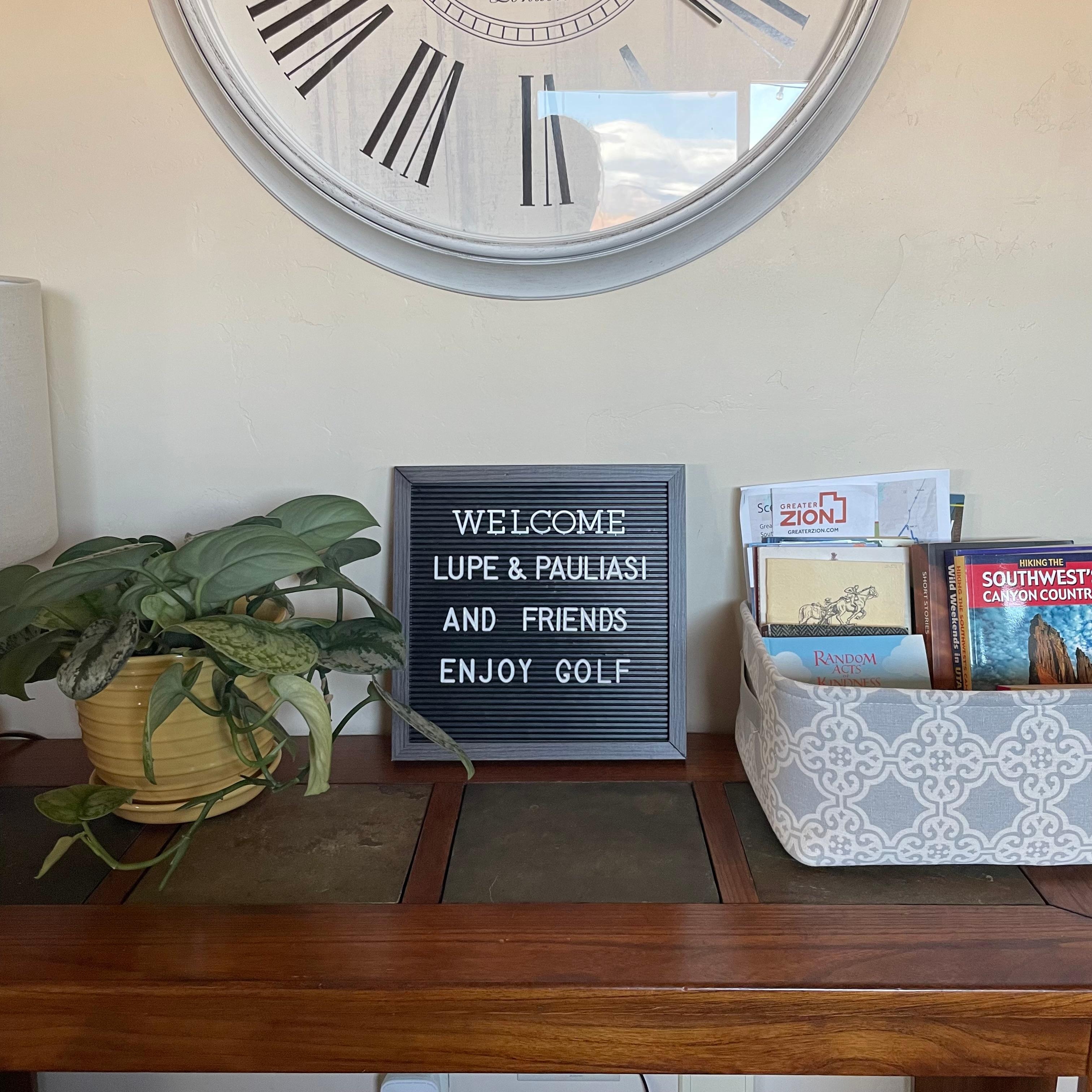 We were greeted with this🥰 Made feel so welcomed!! Thank you Ann!!