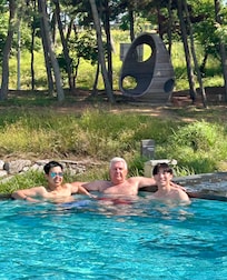 Enjoying the pool