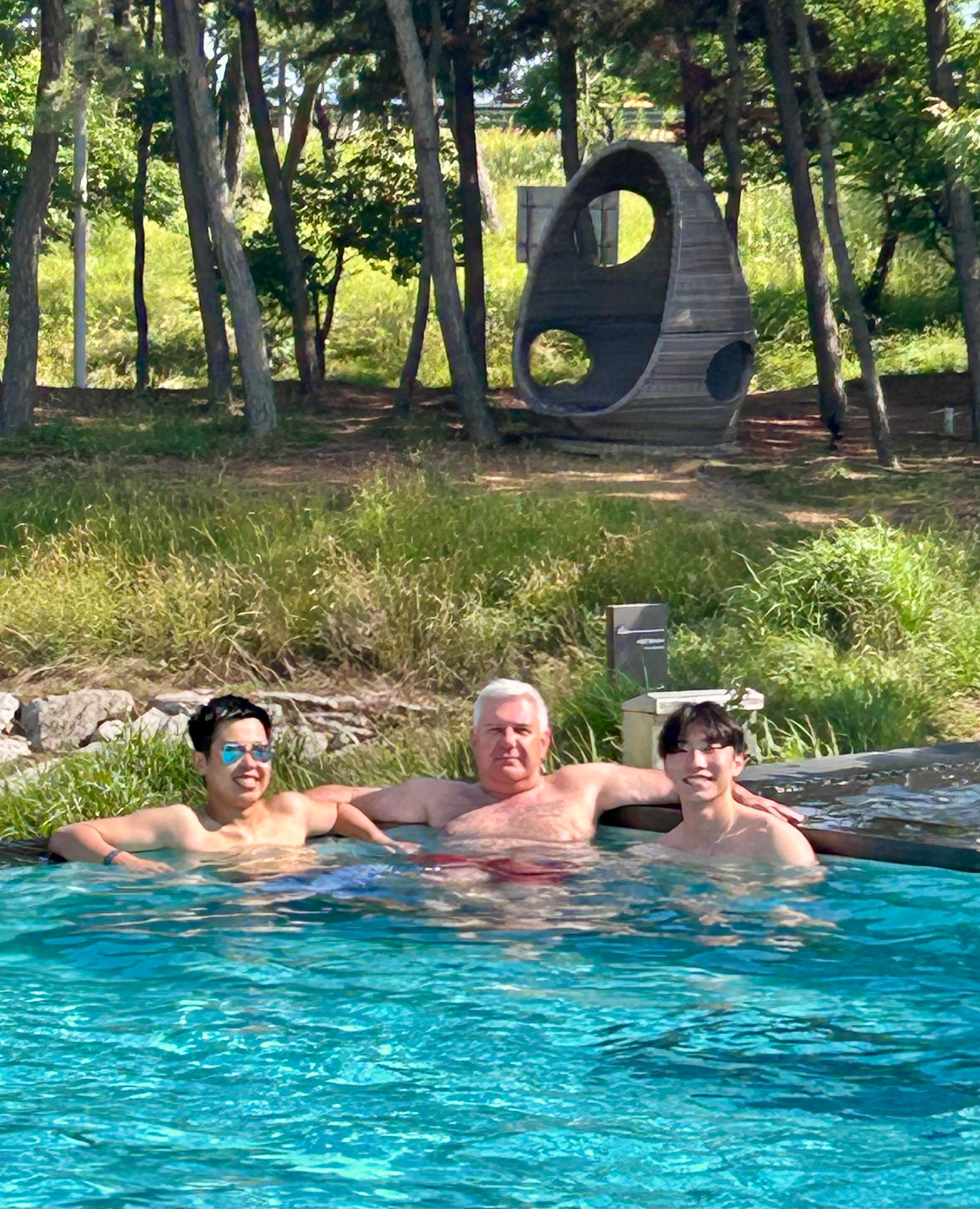 Enjoying the pool