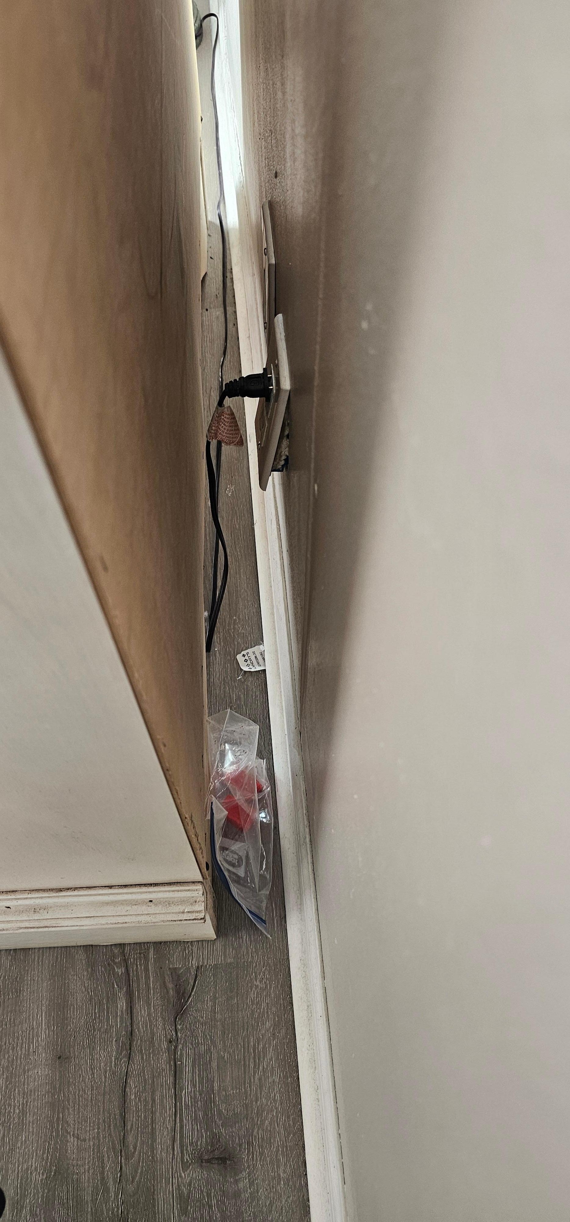 Food behind cabinet livingroom