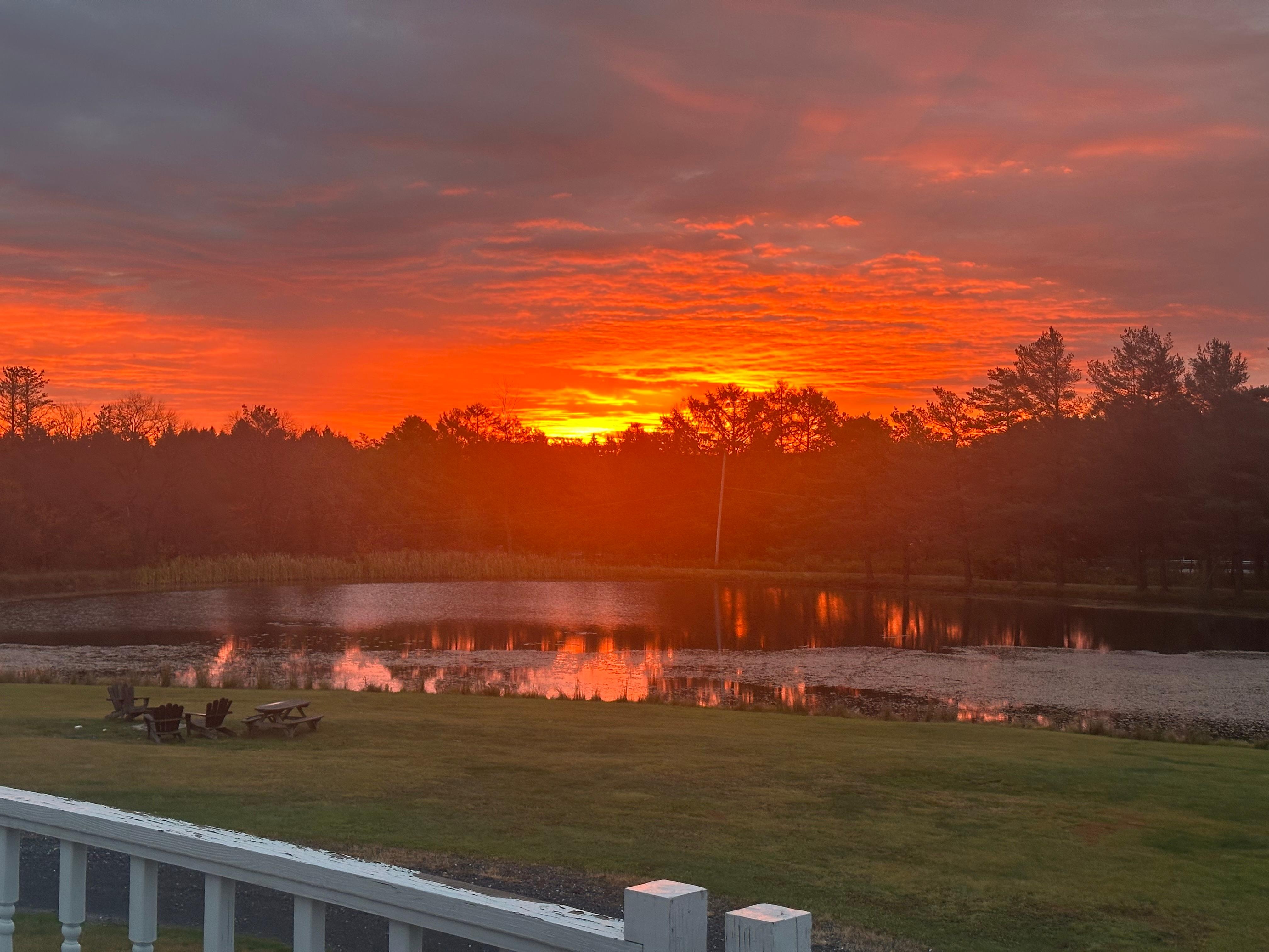 Sunrise from the deck