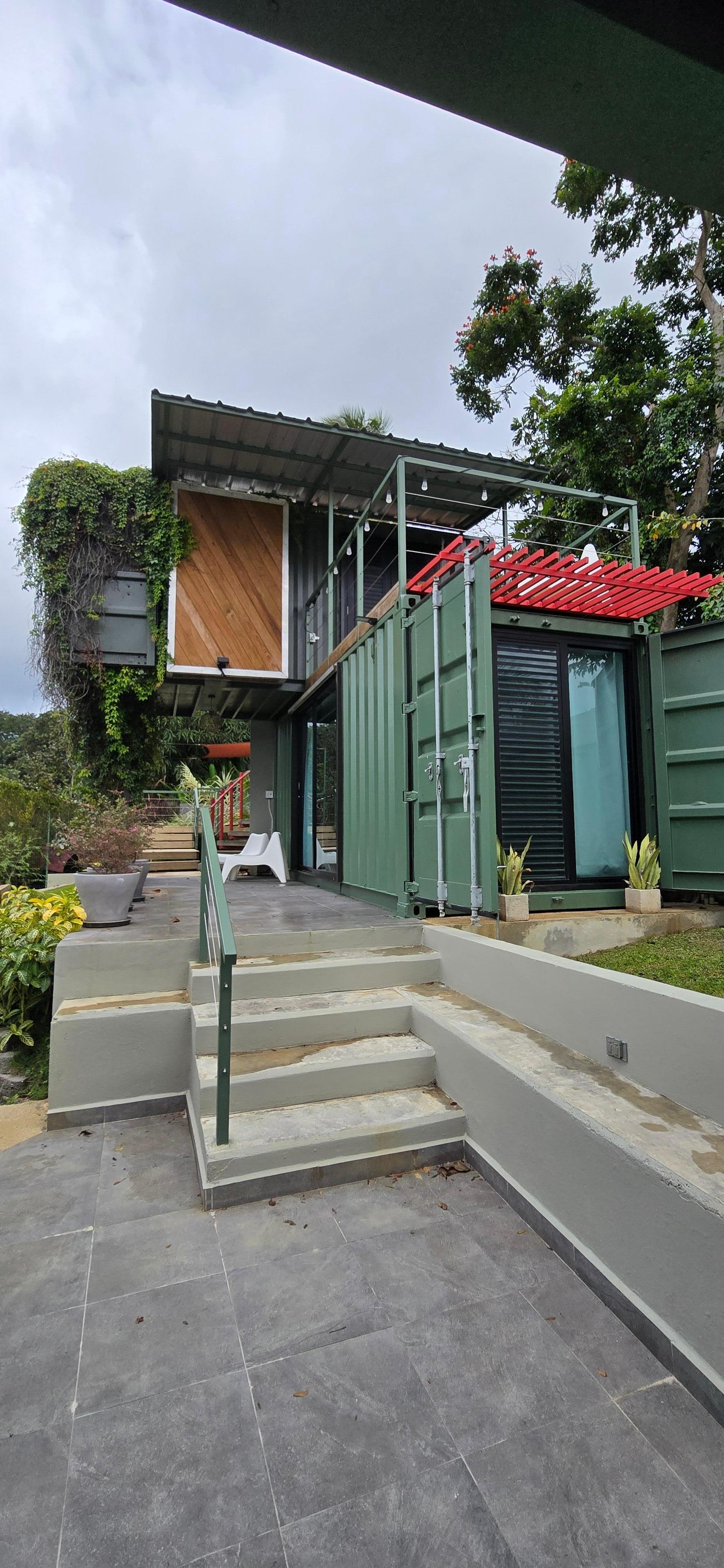 Upper and lower unit with double bed, fullback, and TV in each. Upper has patio.