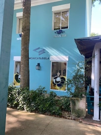 Picture of store in plaza across the street from hotel.