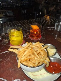 Drinks and a snack at the bar