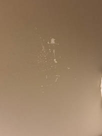 Lots of scratches on the headboard. Needs replacing. And don’t want to know why they are there!