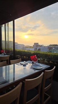 Rooftop restaurant view