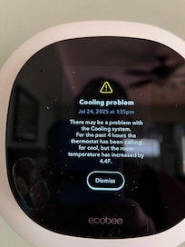 Thermostat saying there’s a issue