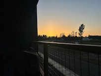 Beautiful spring sunset from the middle deck