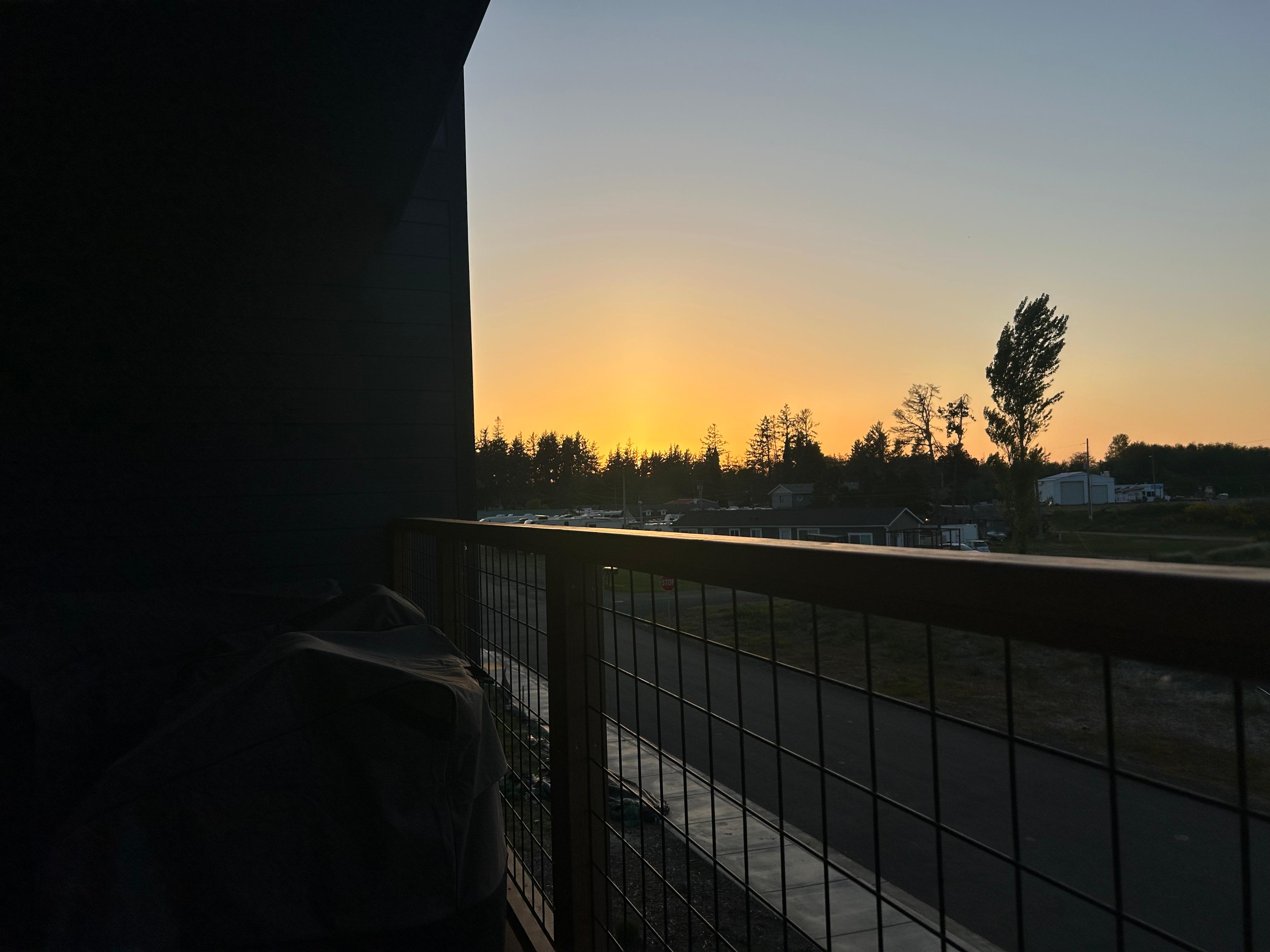 Beautiful spring sunset from the middle deck
