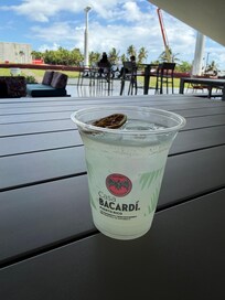 Drinking at the Barcardi Distillery.