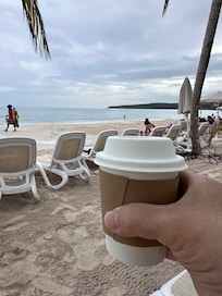Pretty beach. Plenty of chairs always available.