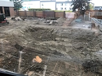 Pool was torn out for complete renovation. Will be a out door heated pool year round.
