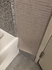 Walls were falling down from the room