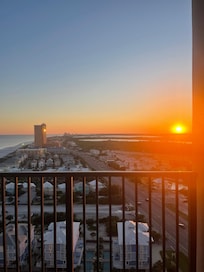 Sunset view from balcony