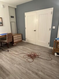 This is rthe extension cord I was given so that I could work at the desk since the desk didn’t have power in the outlets or chargers.