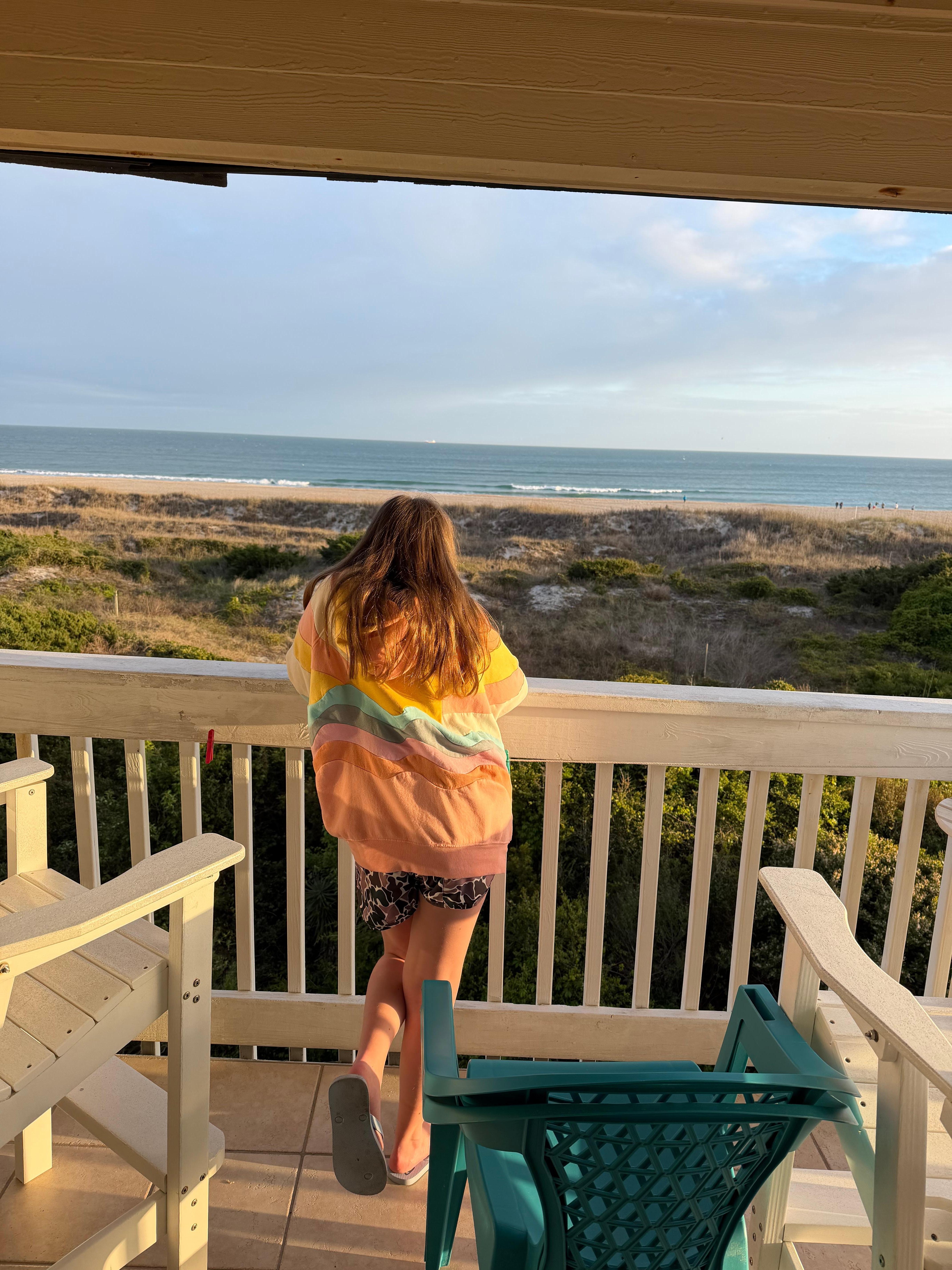 Our favorite place to be, on the balcony! 