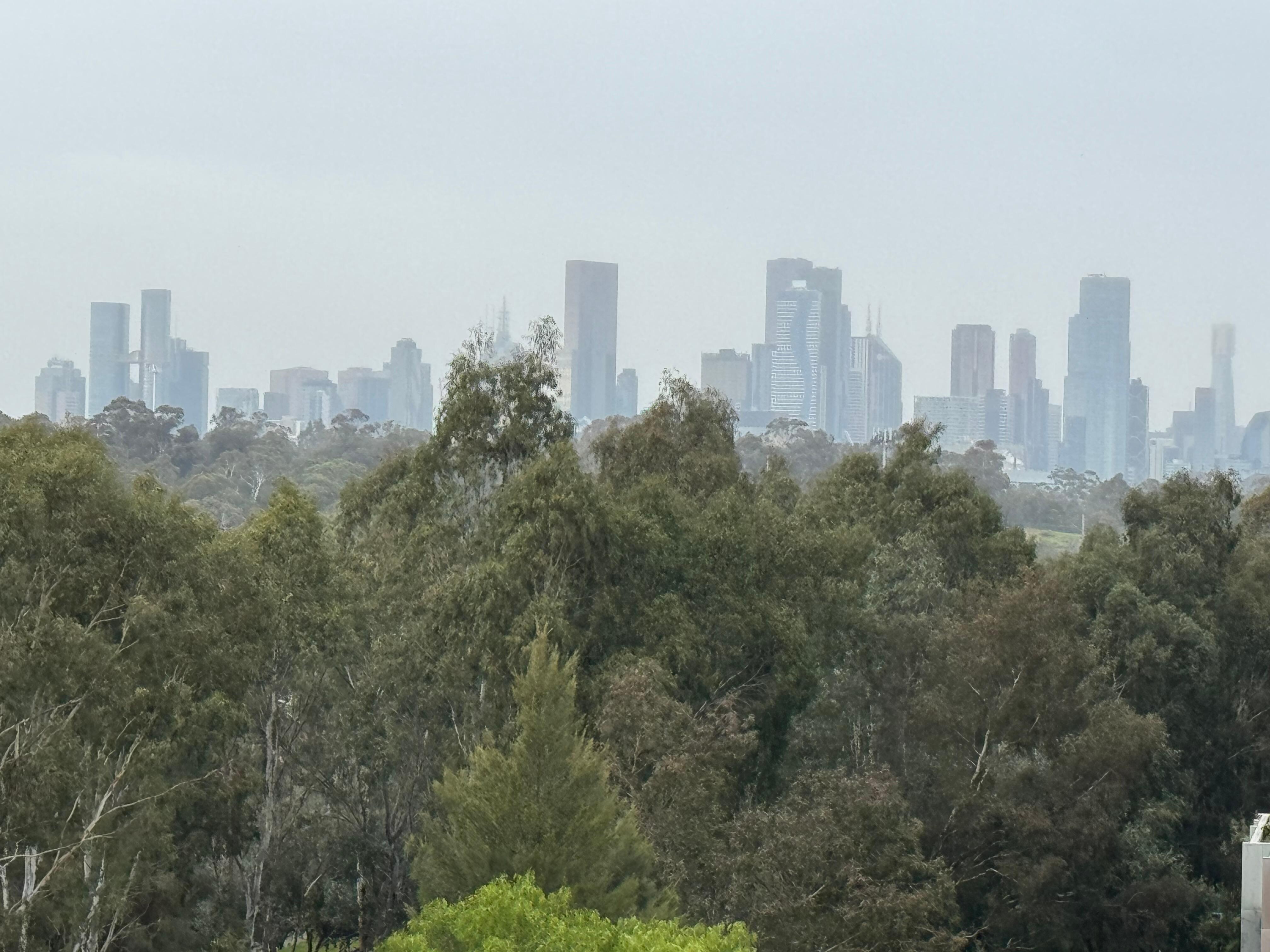 Grey day but a bright outlook from apartment