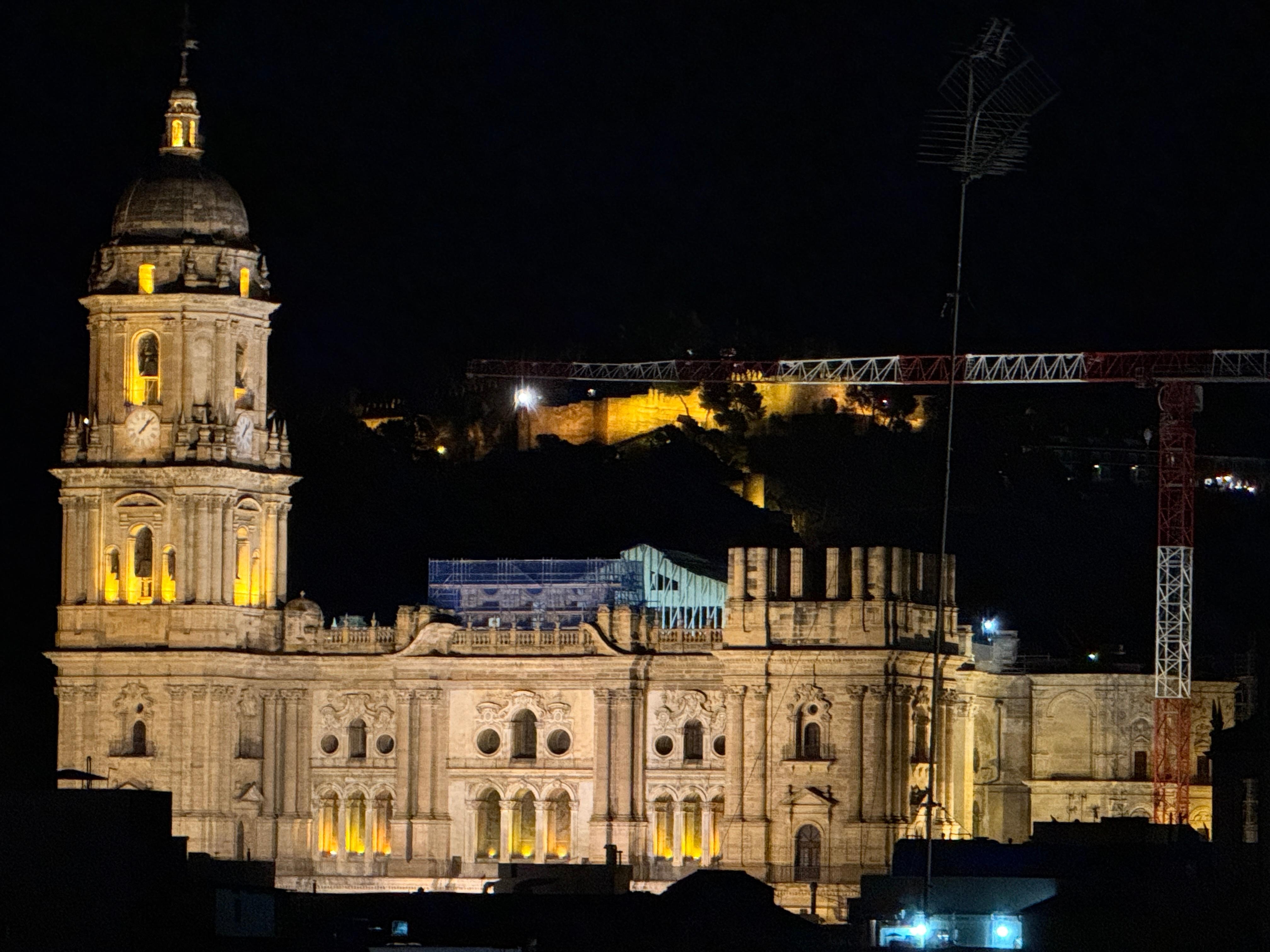 Pic taken from the room’s balcony. Malaga’s Cathedral. 