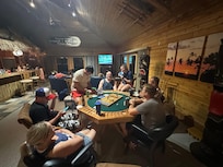 Game table was busy every night till wee hours in the morning.