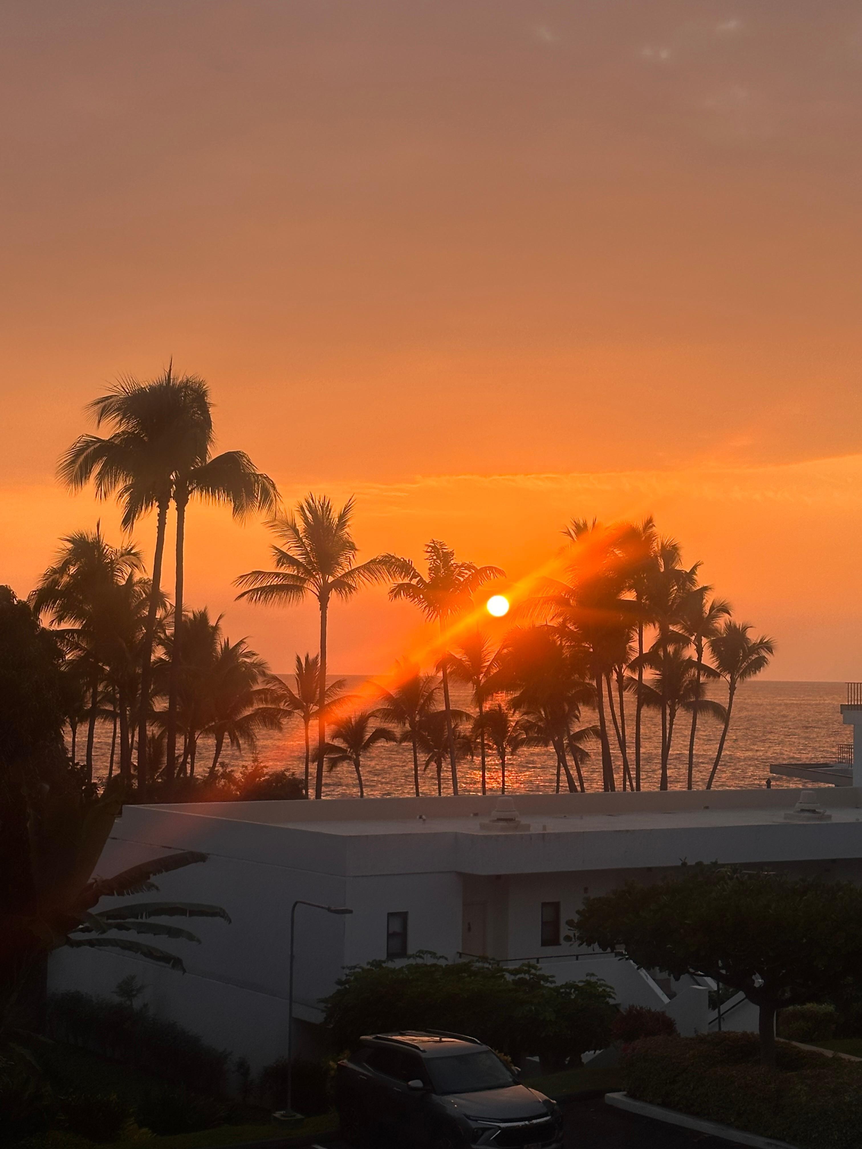 sunset view from the balcony