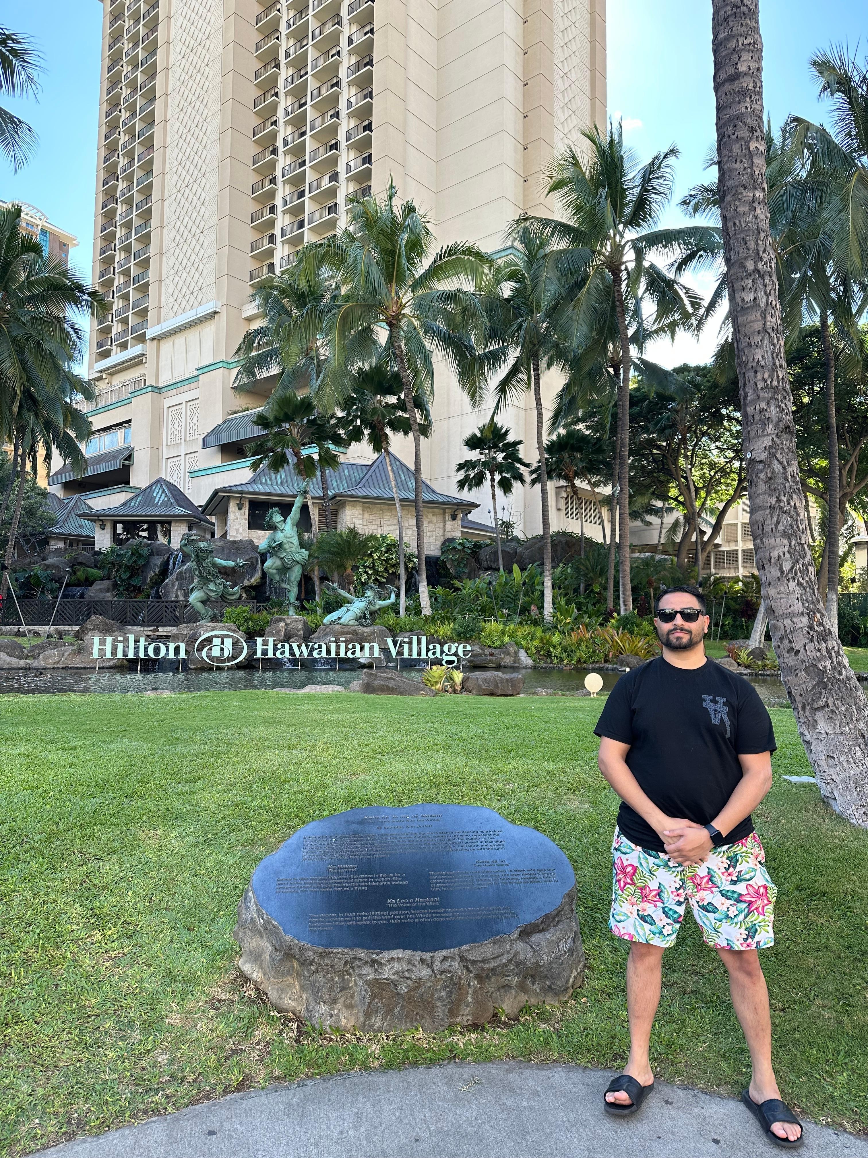 The front of Hilton Hawaiian Village Resort