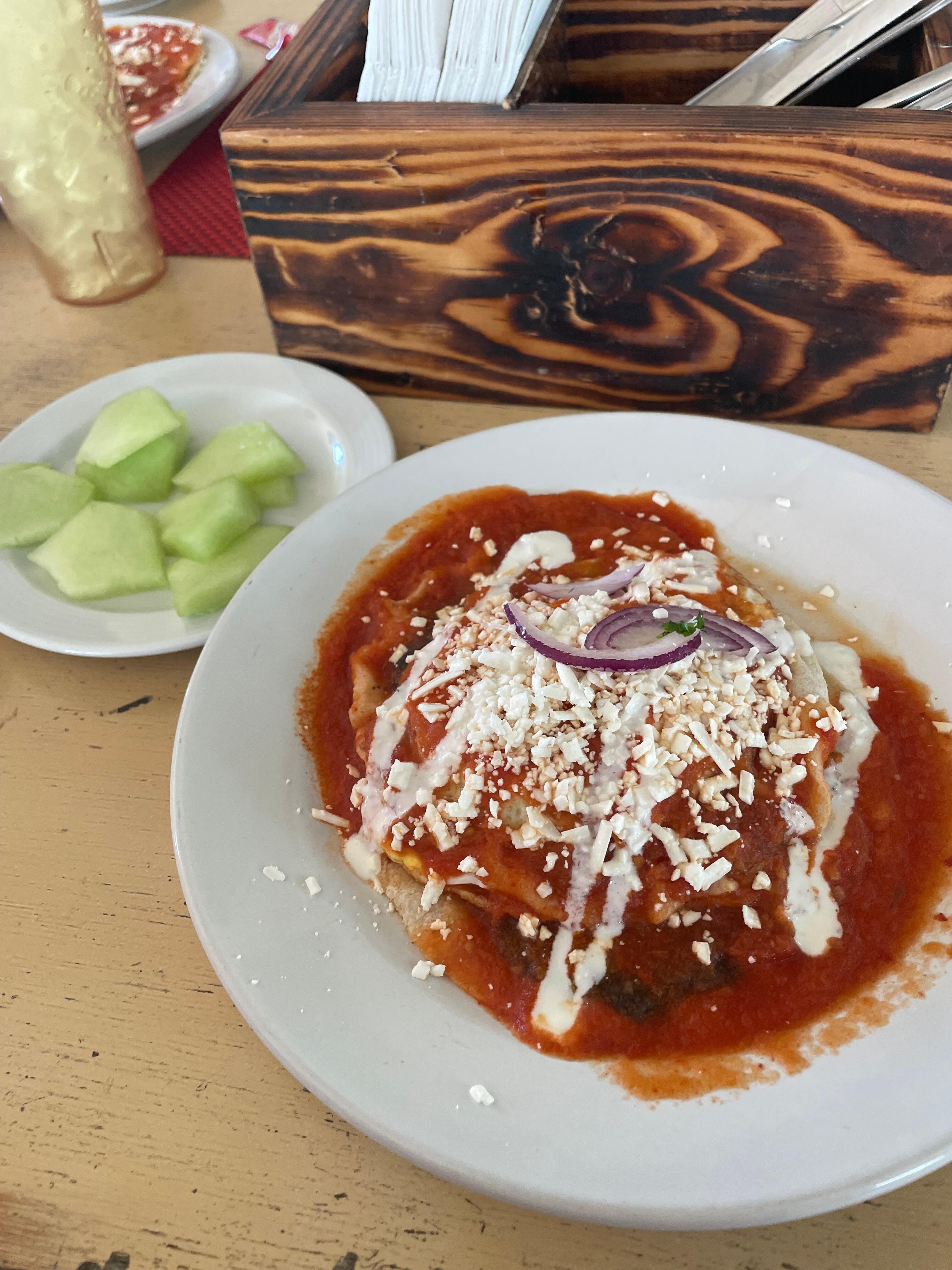 El desayuno está bueno 