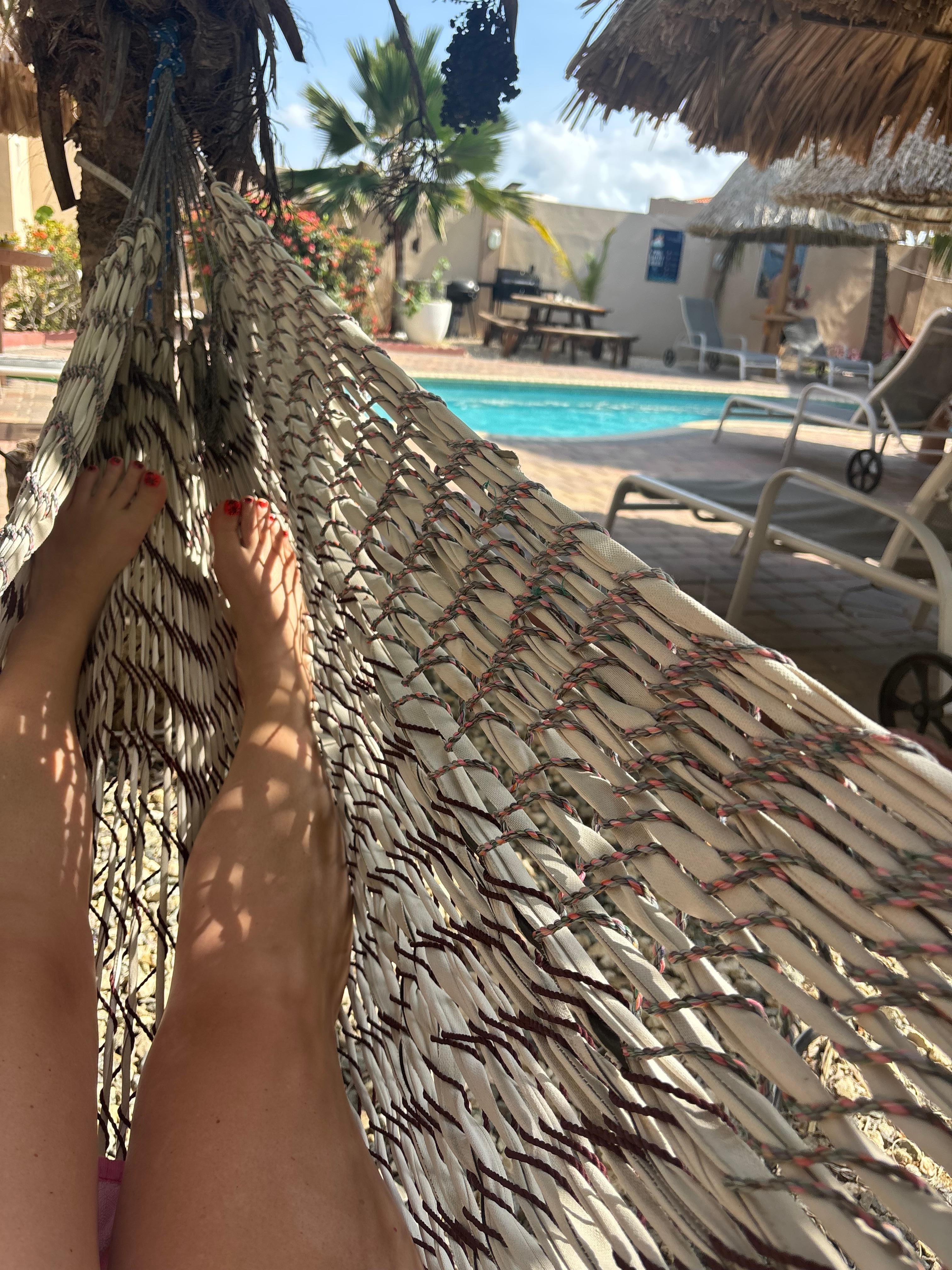 Hammock outside our door